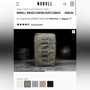 NoBull Waxed Canvas Duffleback backpack